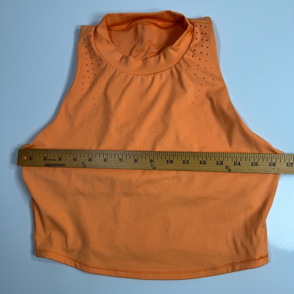 All In Motion Orange Mock Neck Sleeveless Active Crop Top Size L - Picture 7 of 9